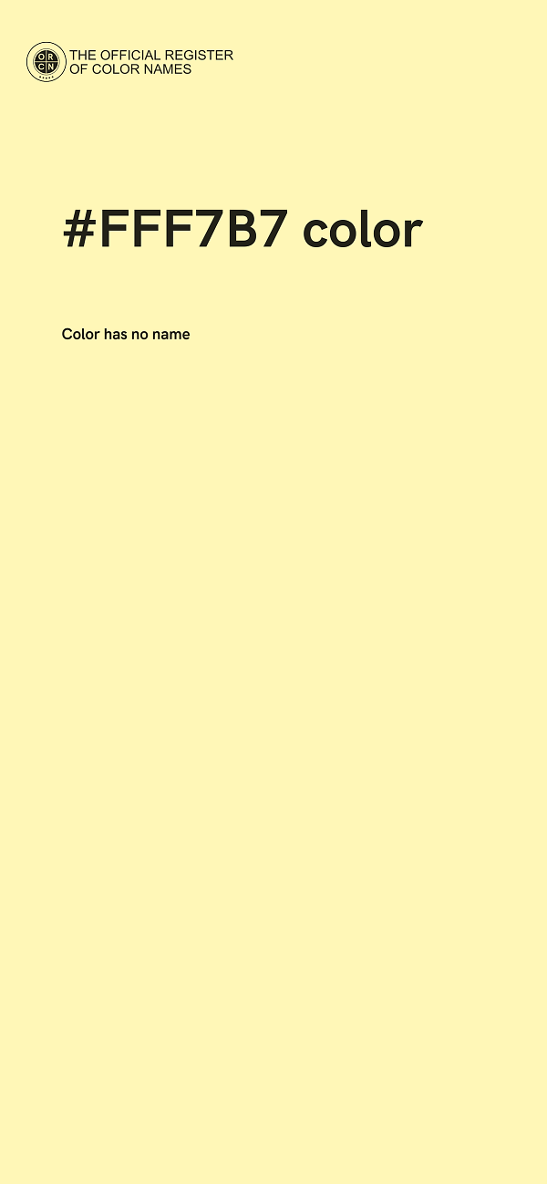 #FFF7B7 color image
