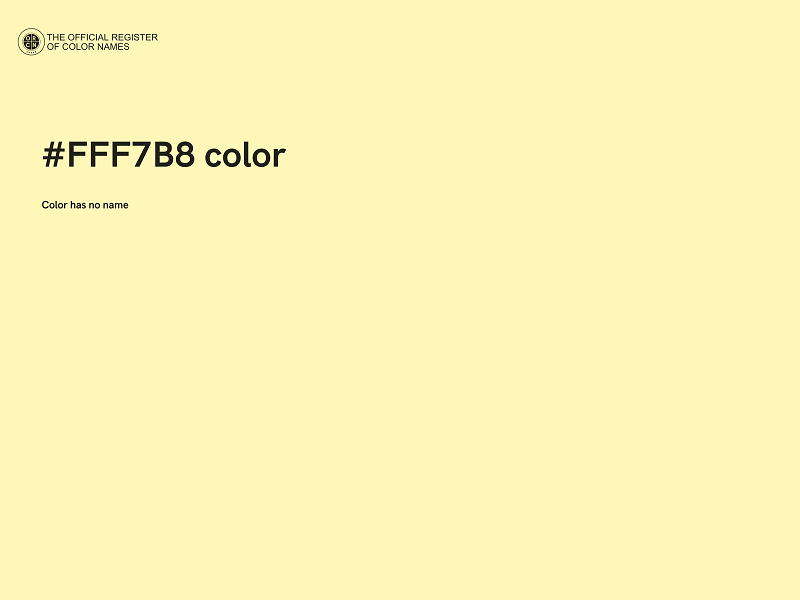 #FFF7B8 color image