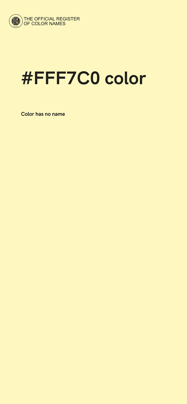 #FFF7C0 color image