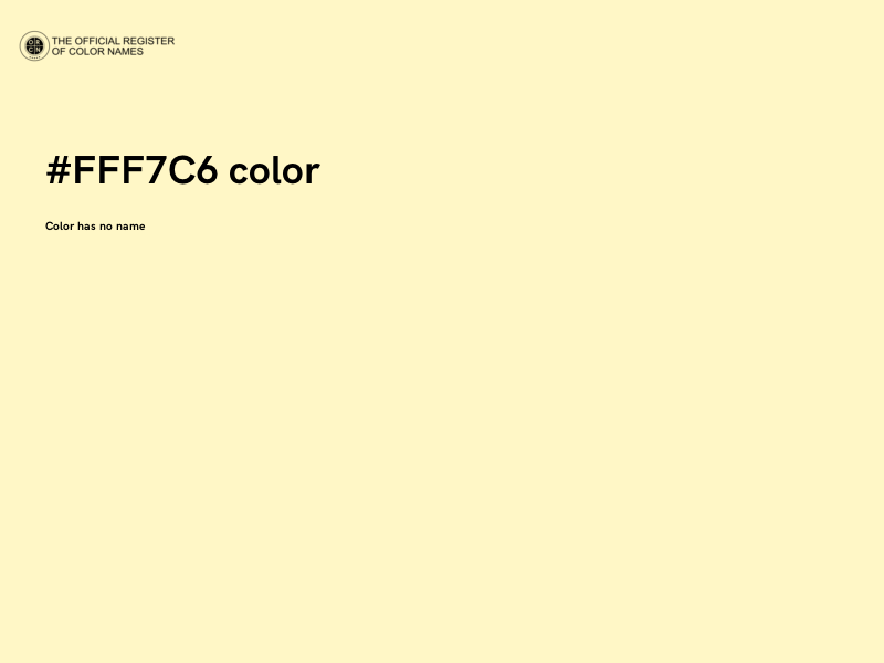 #FFF7C6 color image