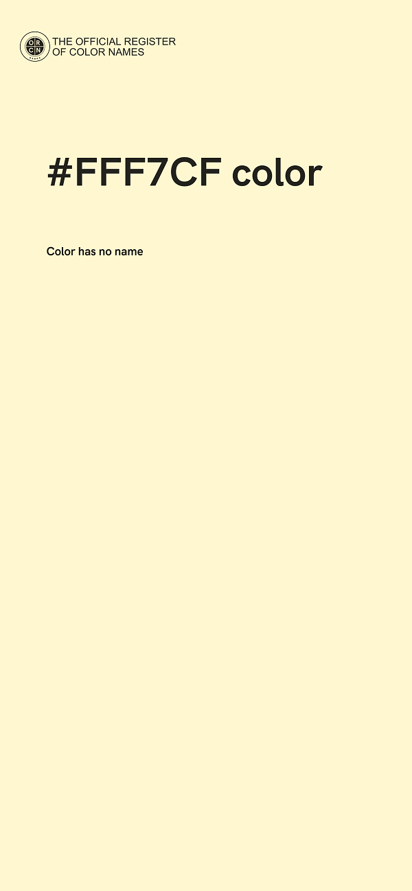 #FFF7CF color image