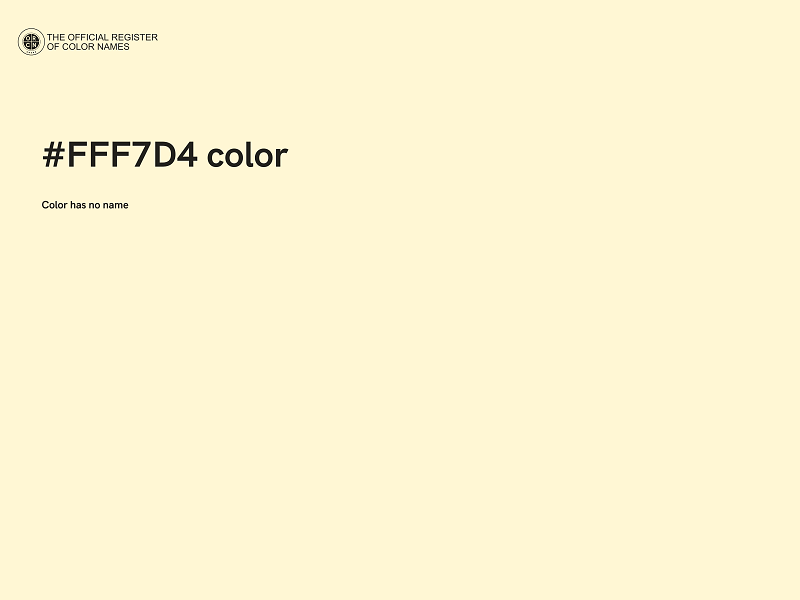 #FFF7D4 color image