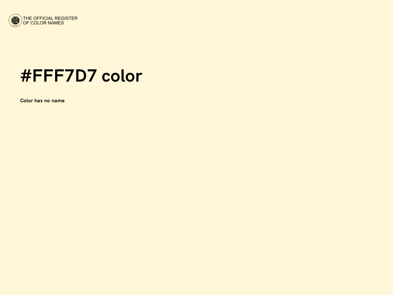 #FFF7D7 color image