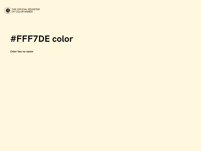 #FFF7DE color image