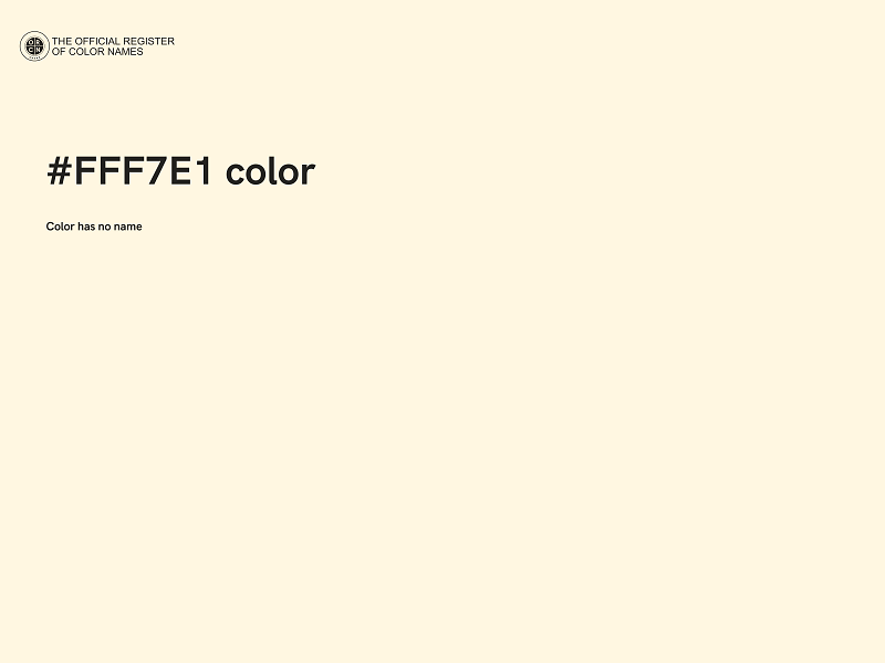 #FFF7E1 color image