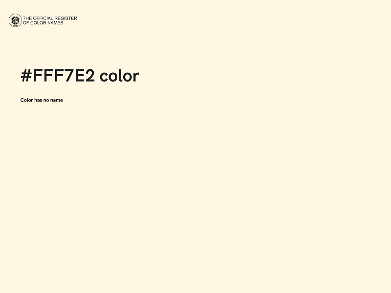 #FFF7E2 color image