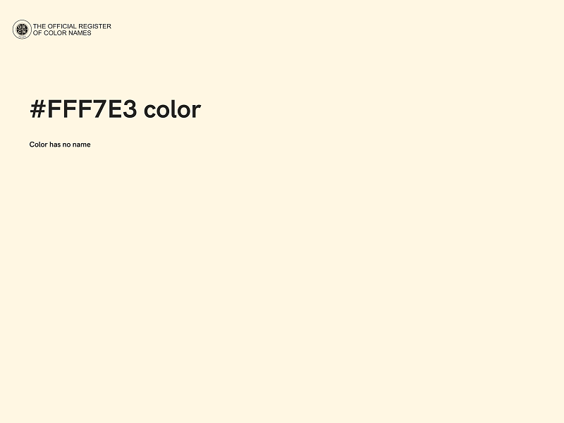 #FFF7E3 color image