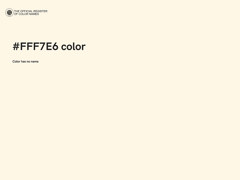 #FFF7E6 color image