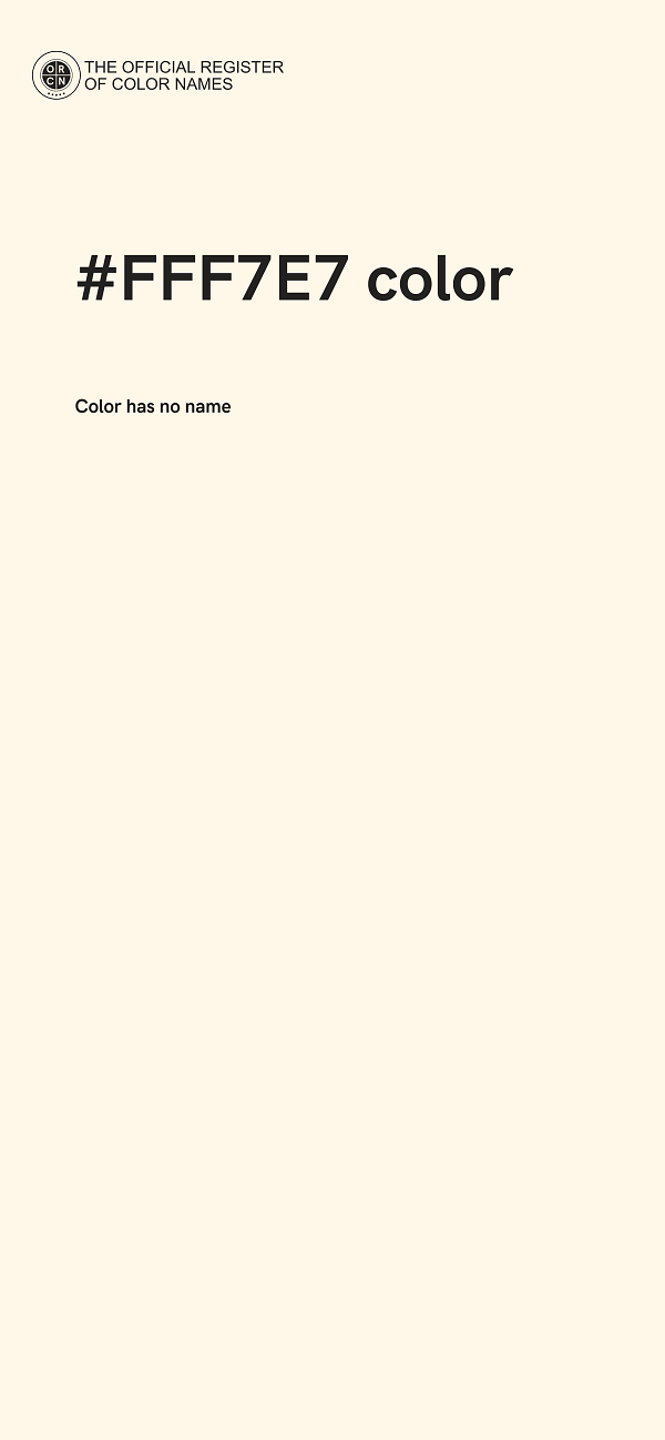 #FFF7E7 color image