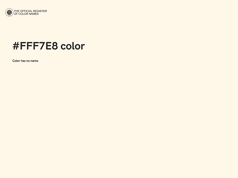 #FFF7E8 color image