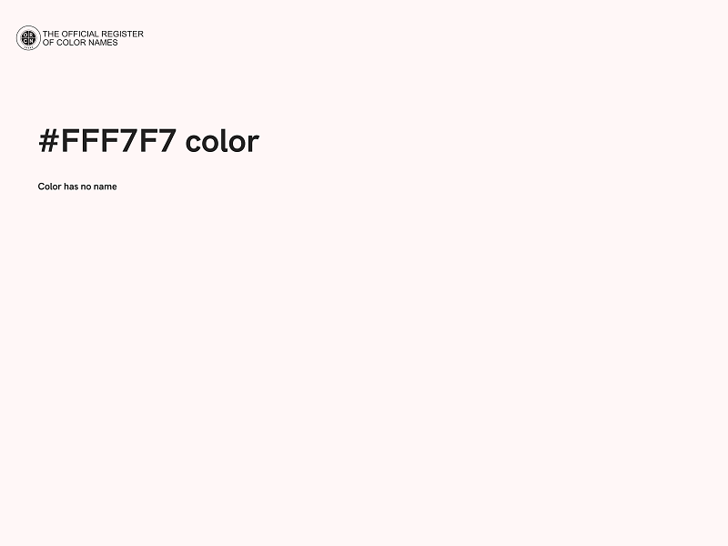 #FFF7F7 color image