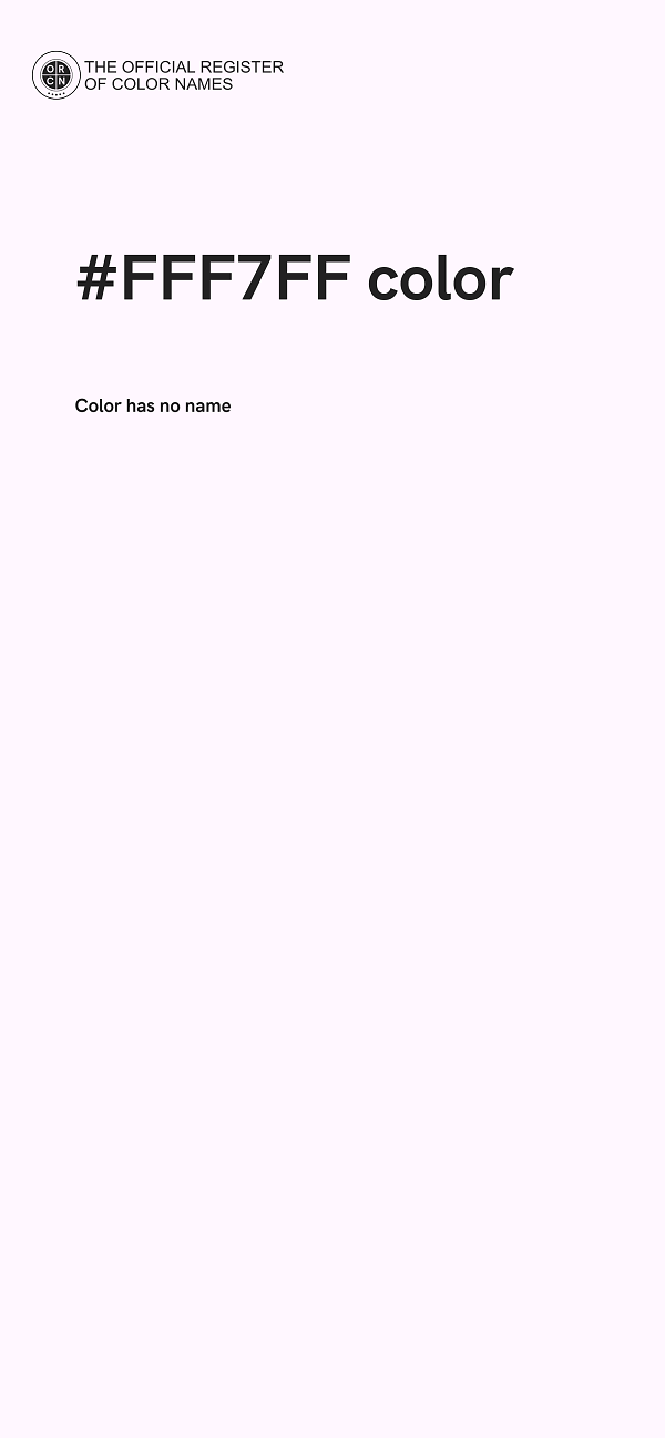 #FFF7FF color image