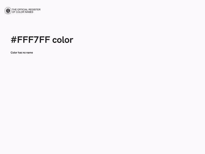 #FFF7FF color image