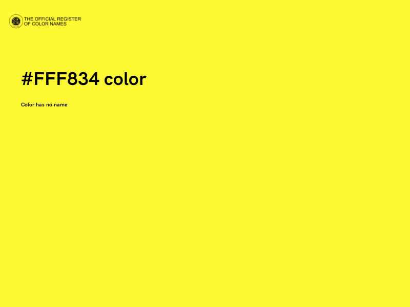#FFF834 color image