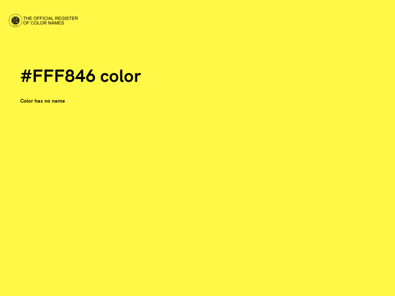 #FFF846 color image