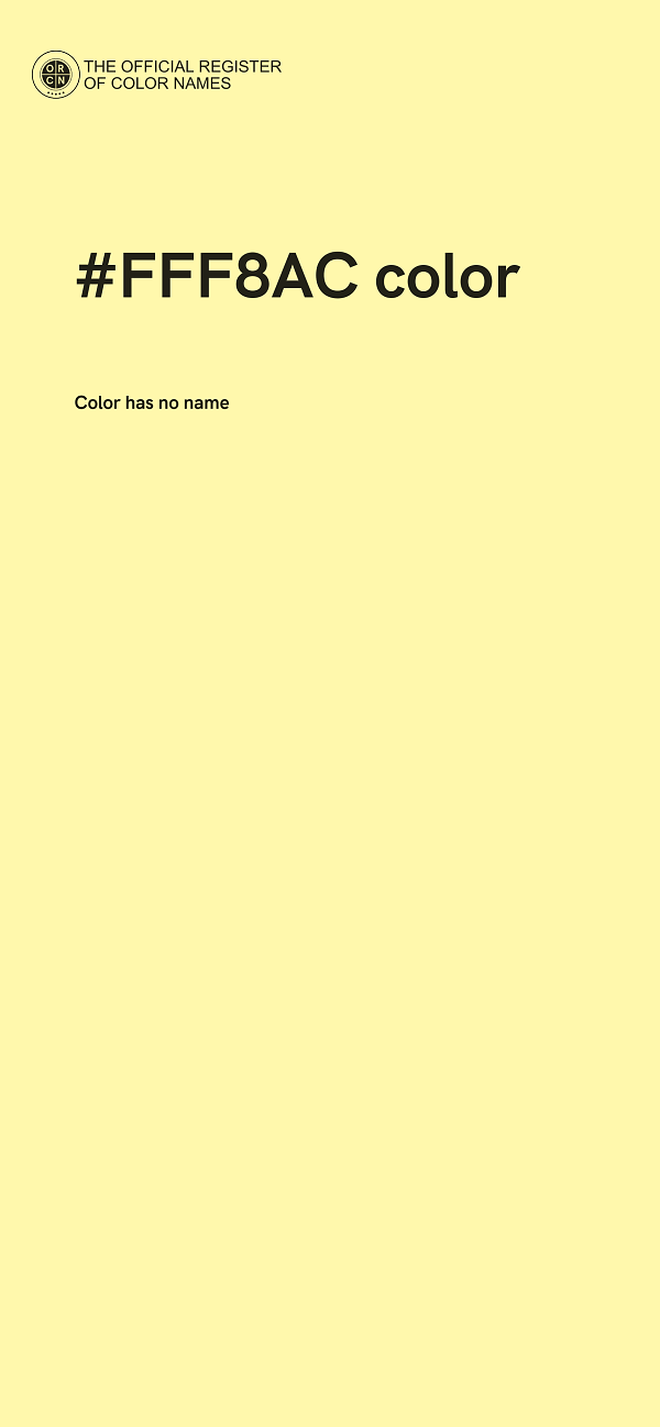 #FFF8AC color image