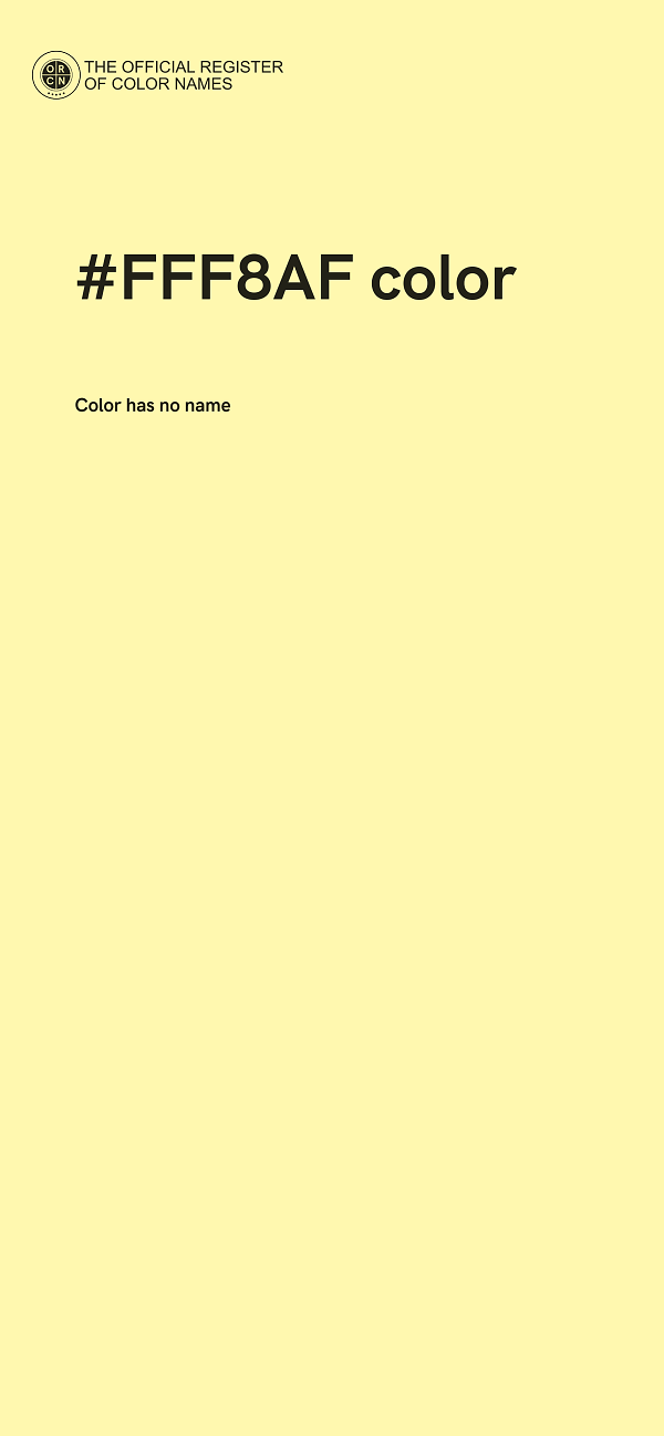 #FFF8AF color image