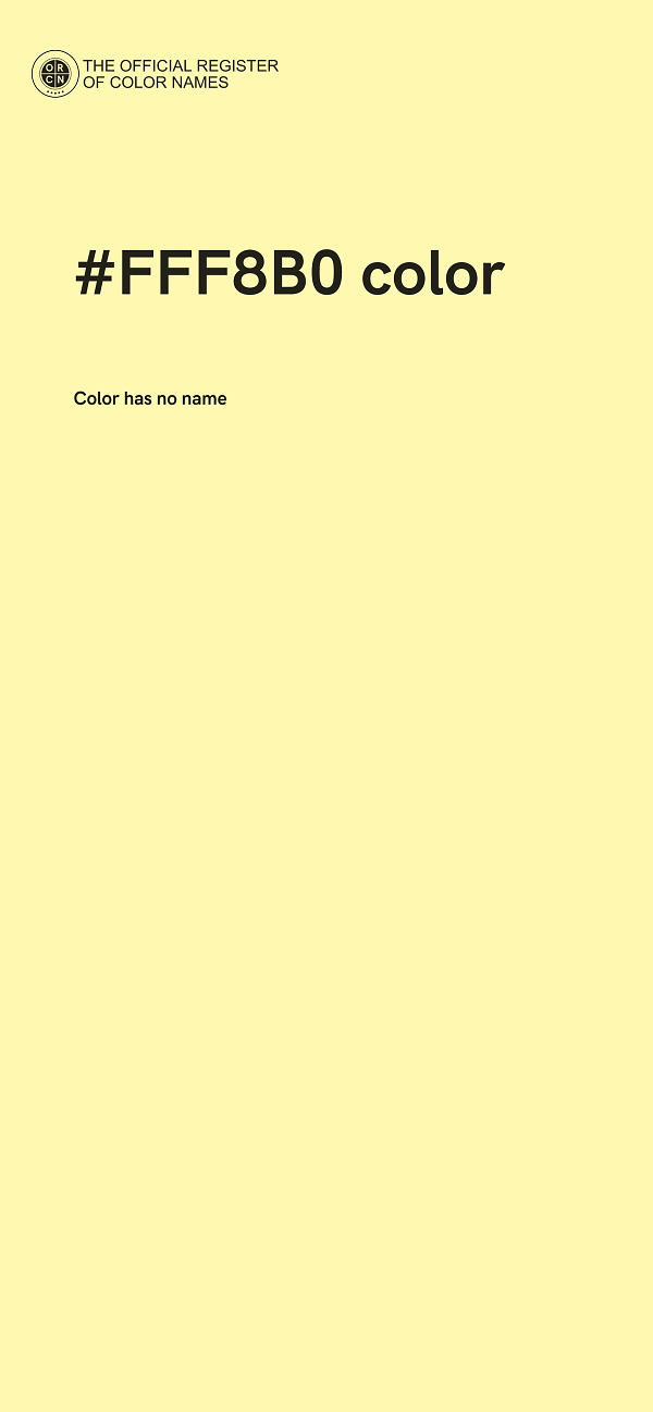#FFF8B0 color image