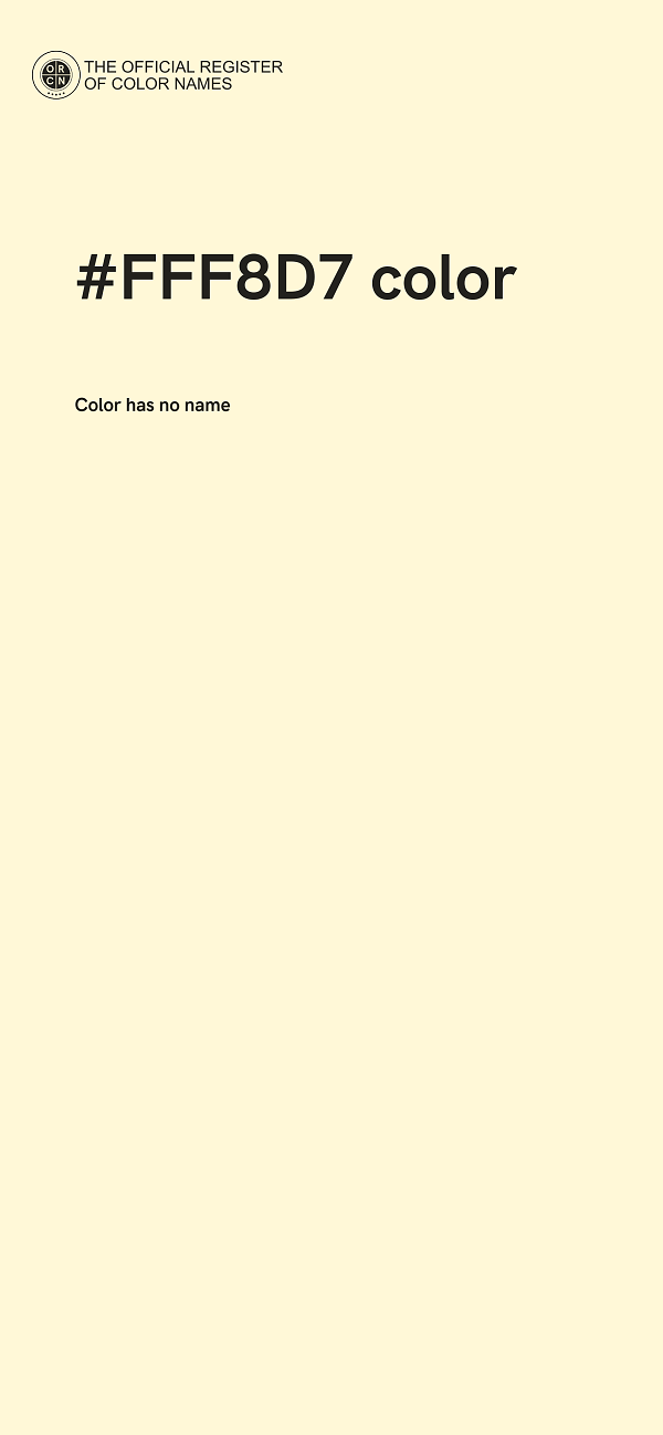 #FFF8D7 color image