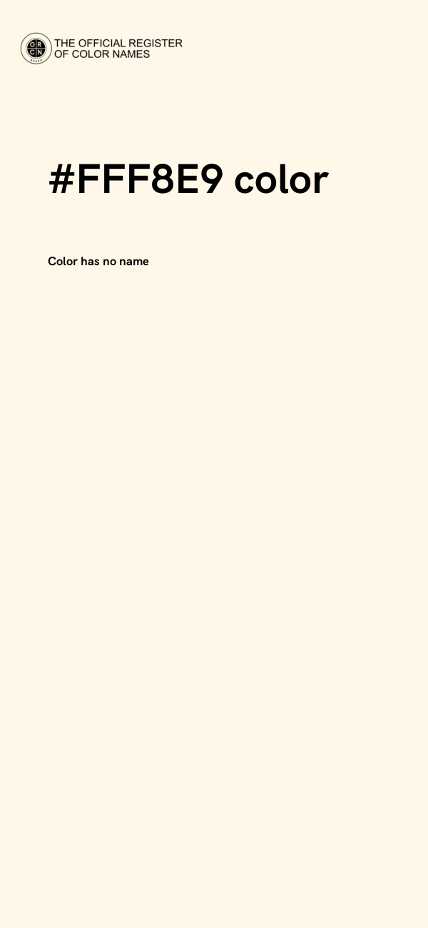 #FFF8E9 color image