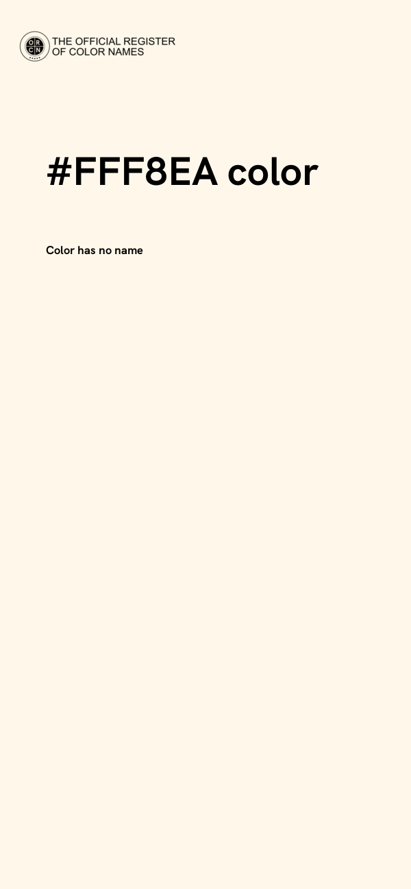 #FFF8EA color image