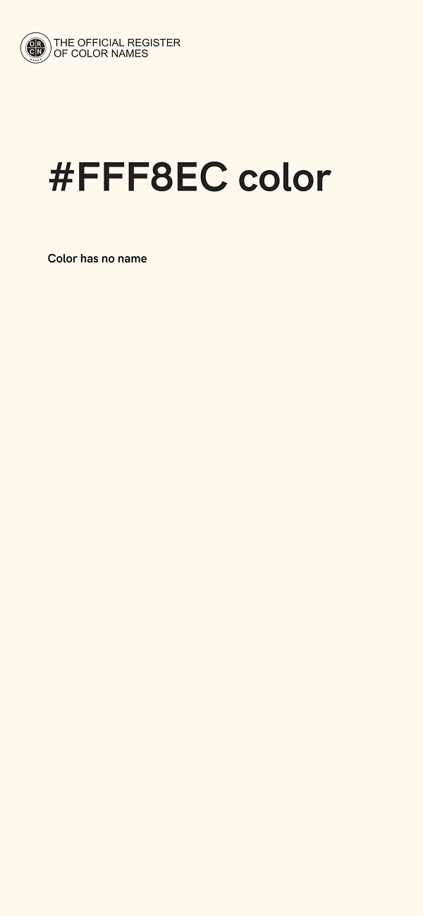 #FFF8EC color image