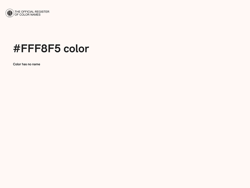 #FFF8F5 color image