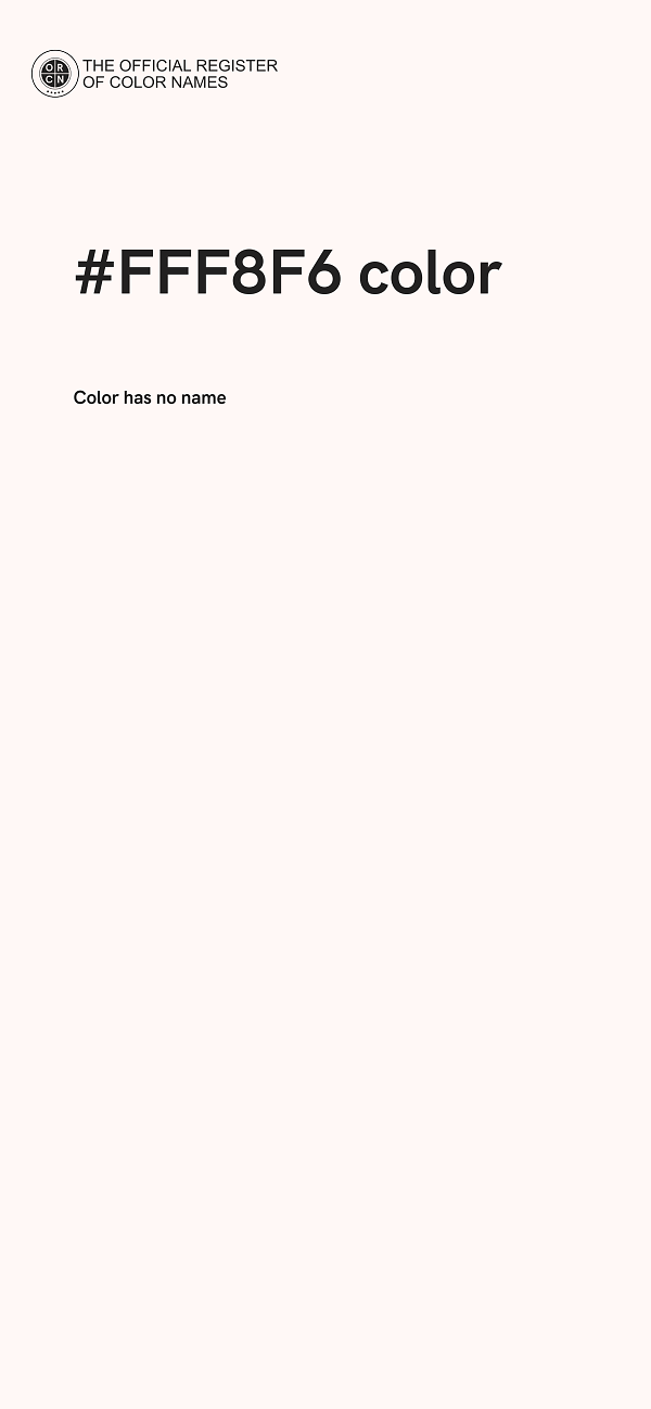 #FFF8F6 color image