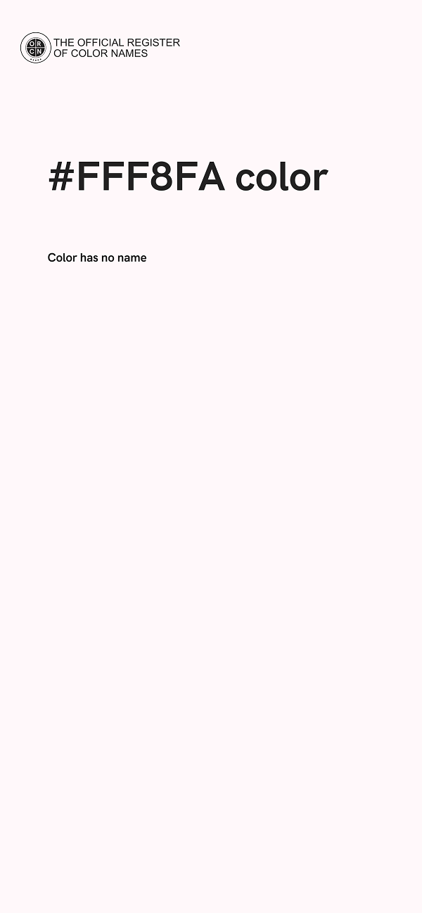 #FFF8FA color image
