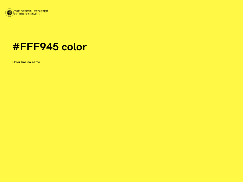 #FFF945 color image