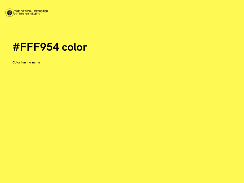 #FFF954 color image