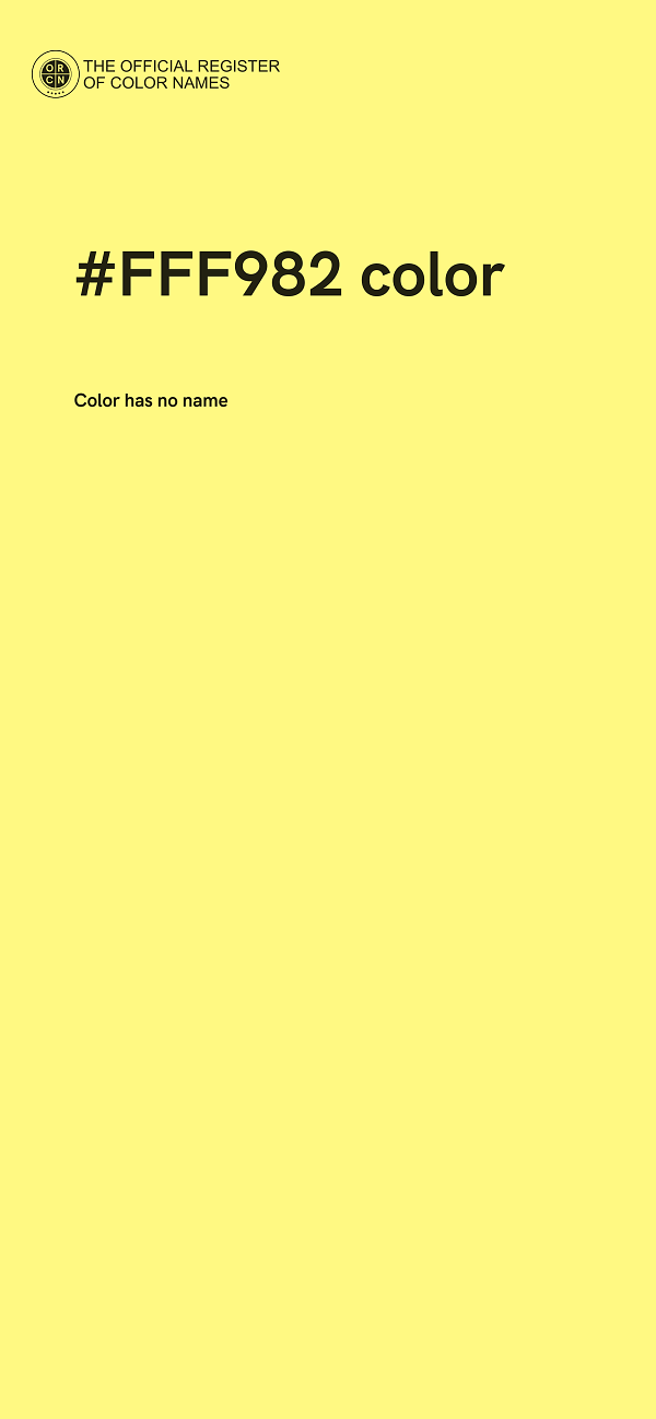 #FFF982 color image