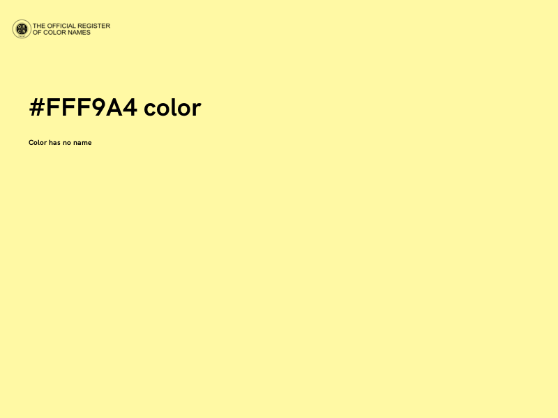 #FFF9A4 color image