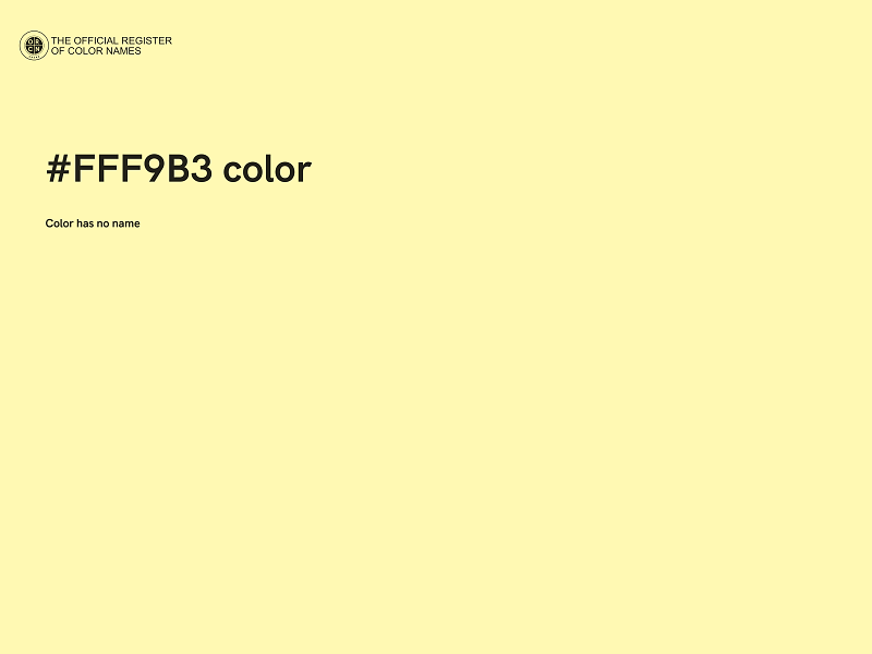 #FFF9B3 color image