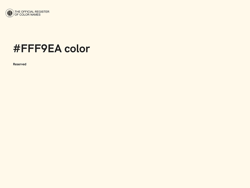 #FFF9EA color image