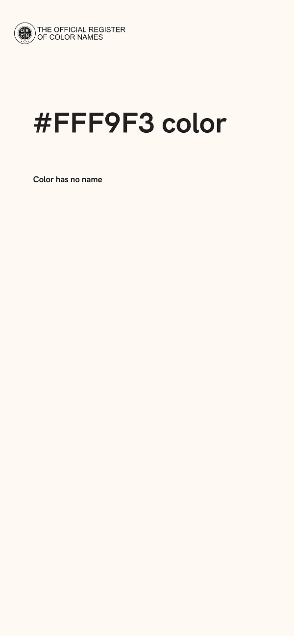 #FFF9F3 color image
