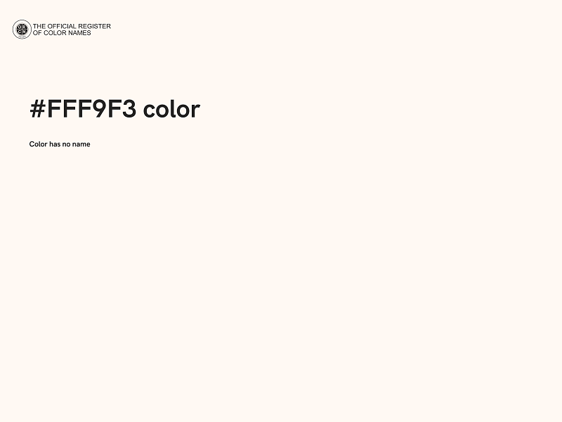 #FFF9F3 color image