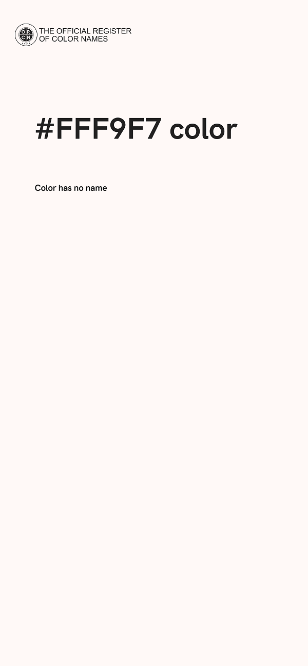 #FFF9F7 color image