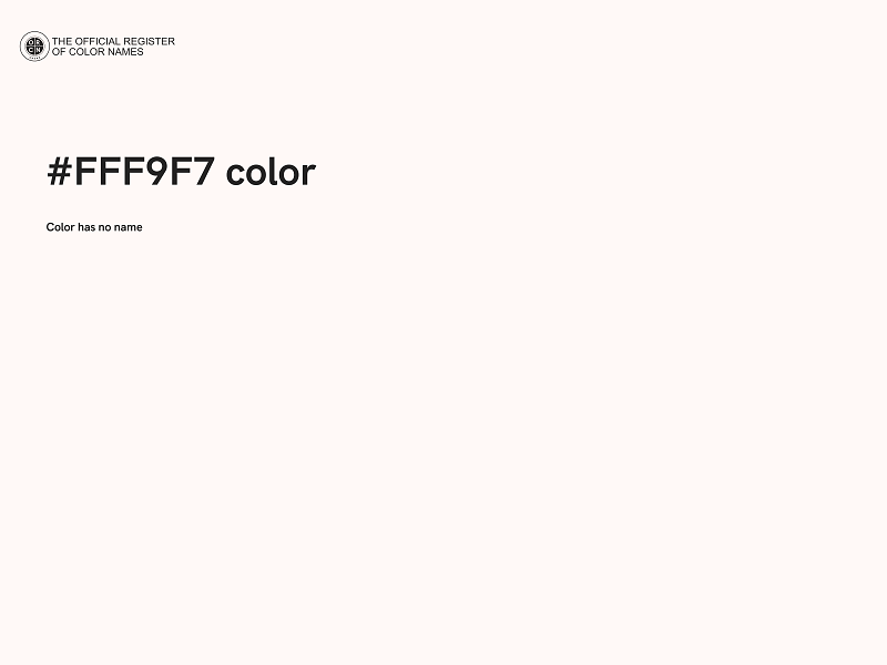 #FFF9F7 color image