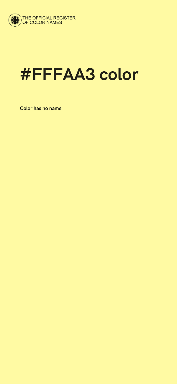 #FFFAA3 color image