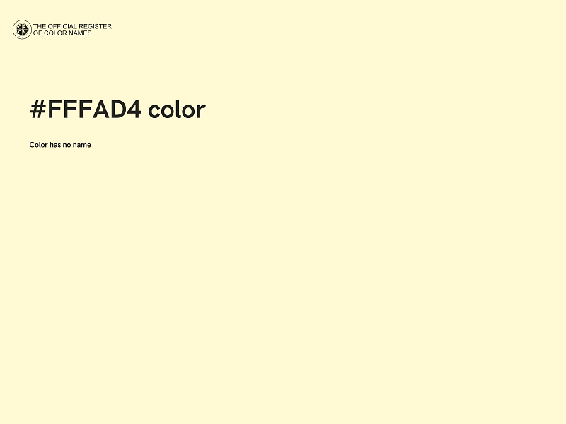 #FFFAD4 color image