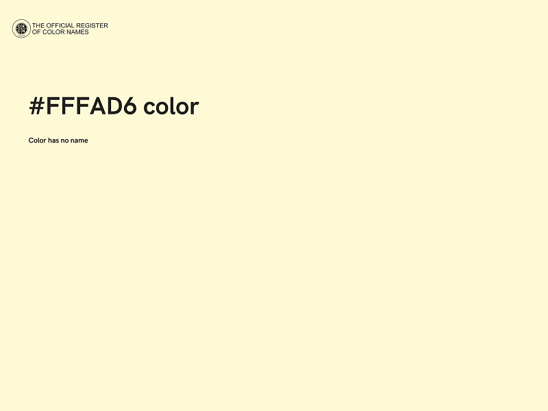 #FFFAD6 color image