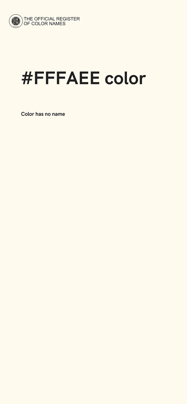 #FFFAEE color image