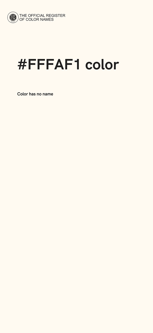 #FFFAF1 color image