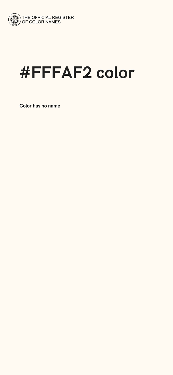 #FFFAF2 color image