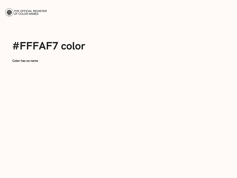 #FFFAF7 color image