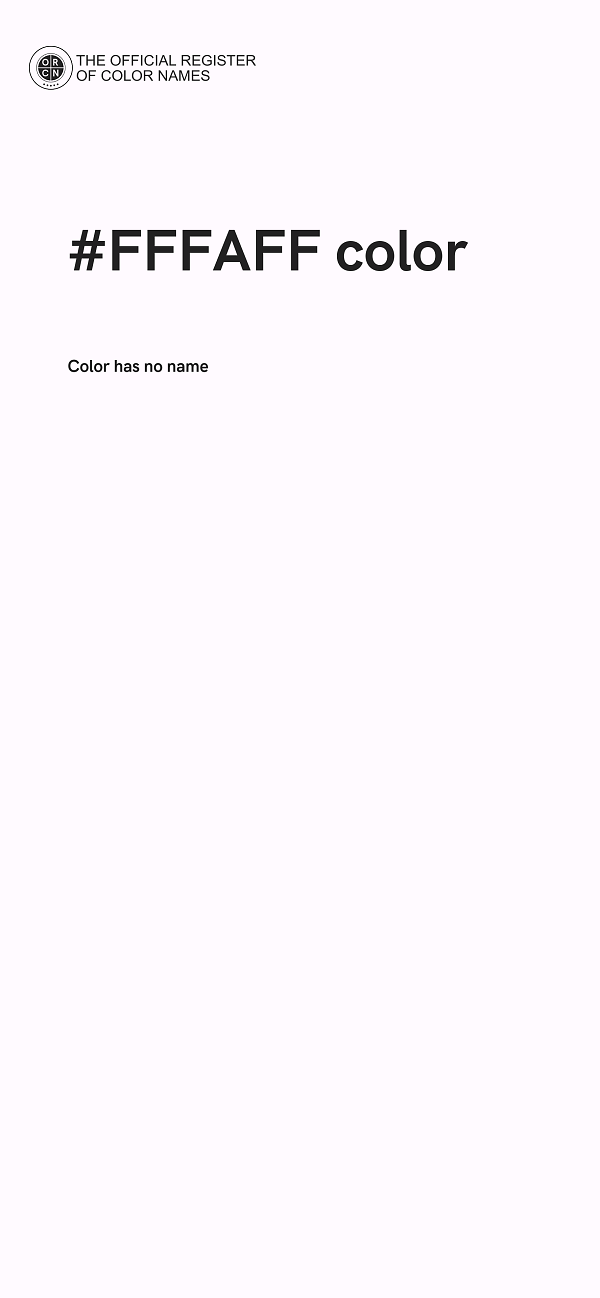 #FFFAFF color image