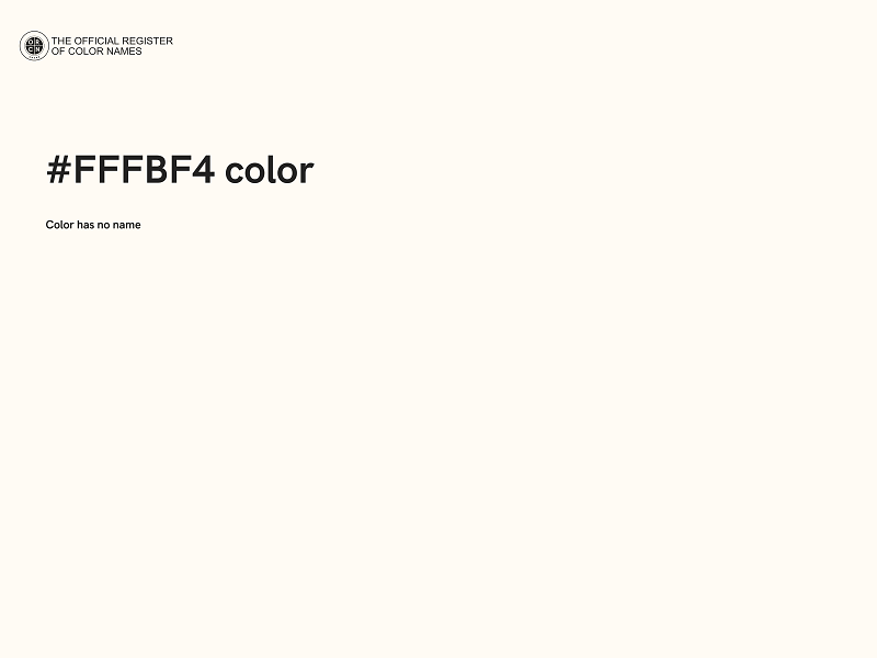 #FFFBF4 color image