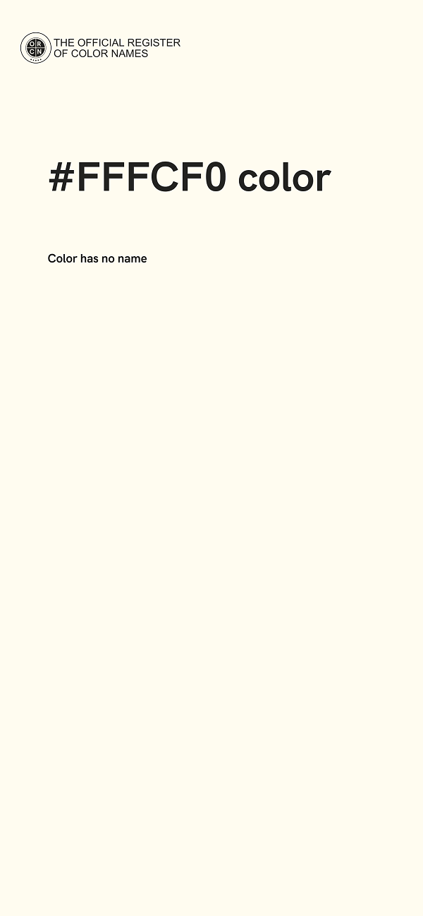 #FFFCF0 color image