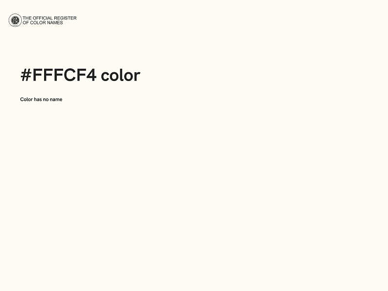 #FFFCF4 color image